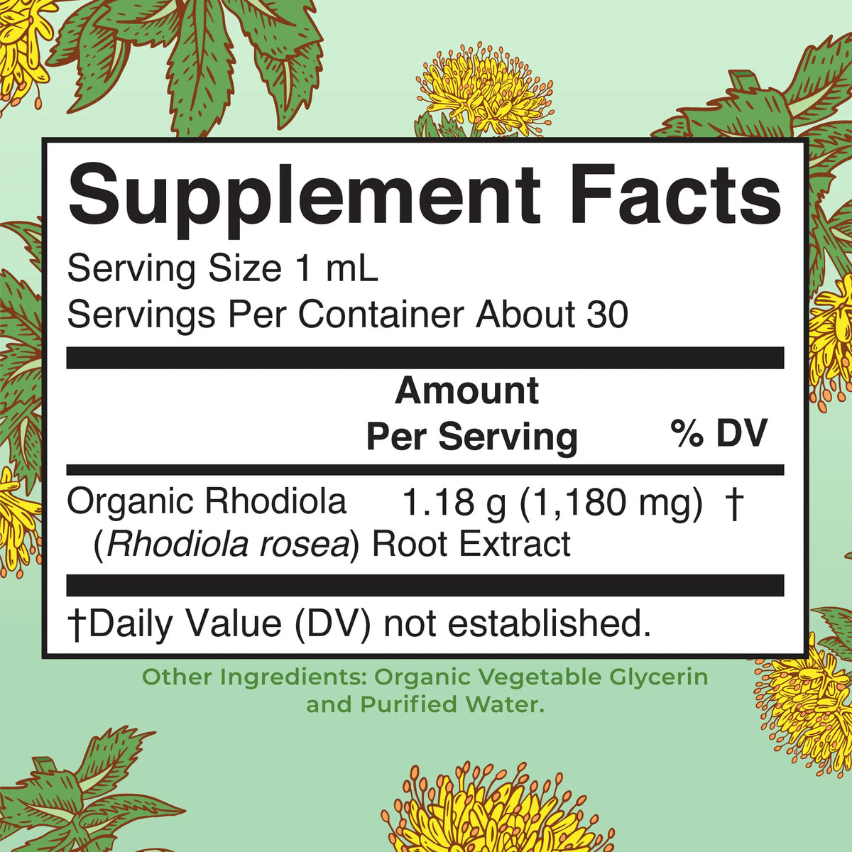 Organic Rhodiola Root Liquid Extract