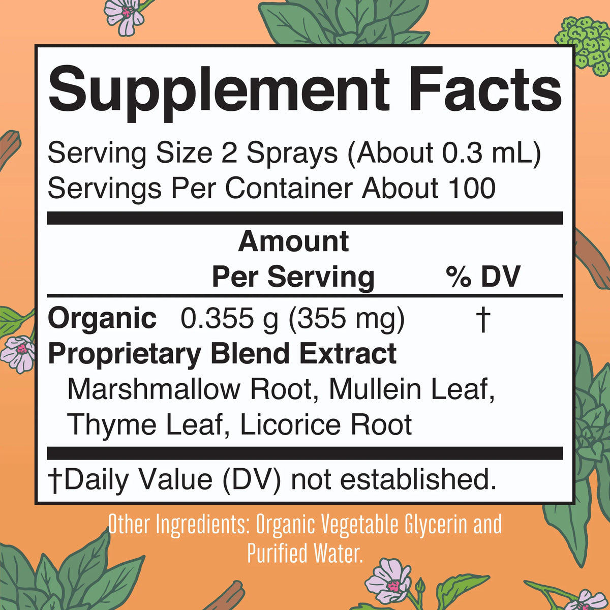 Organic Throat Spray (Unflavored)